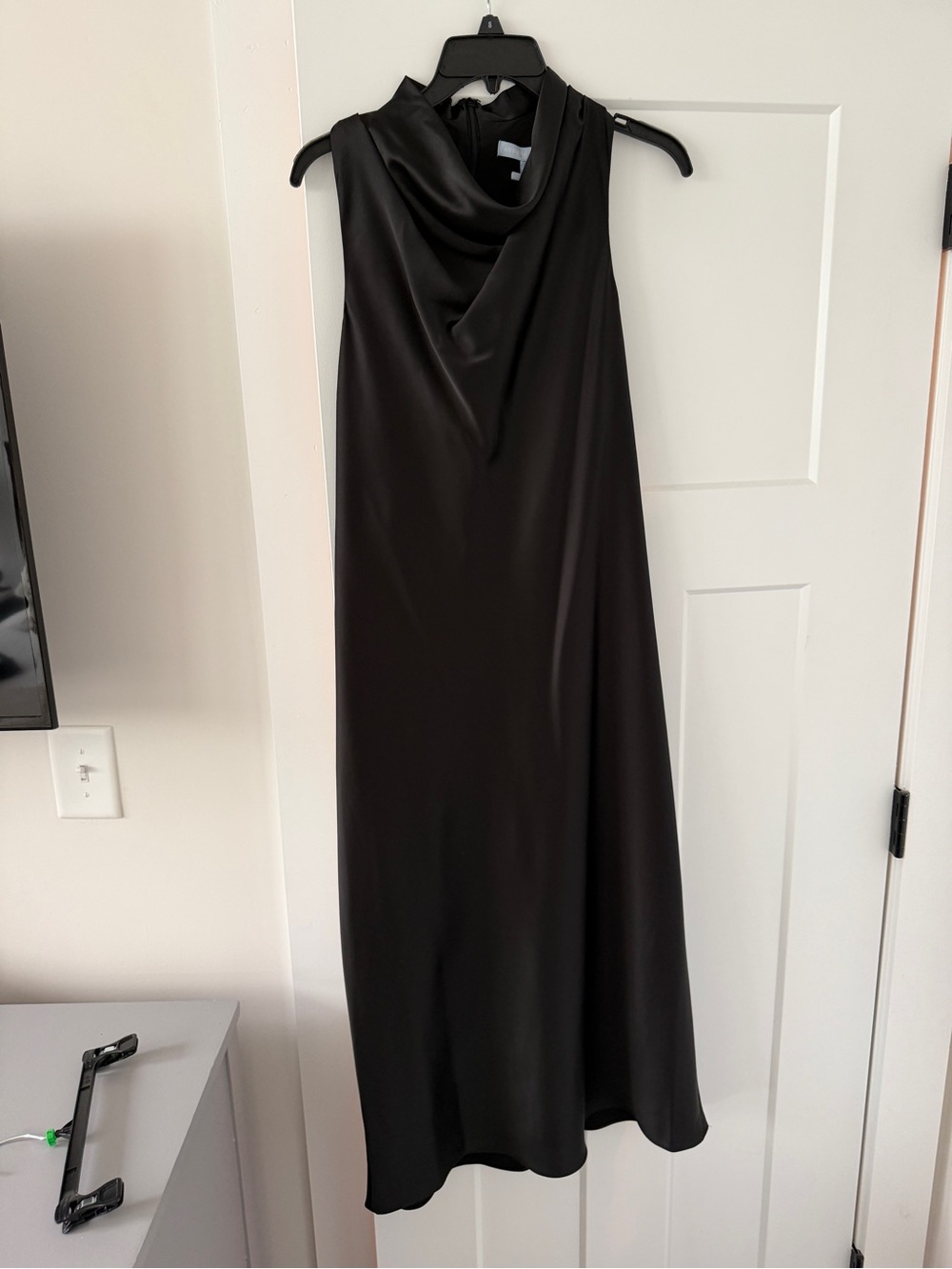 Antonio Melani Women's Marine Satin Halter Cowl Neck Midi Slip Dress - Picture 3 of 5